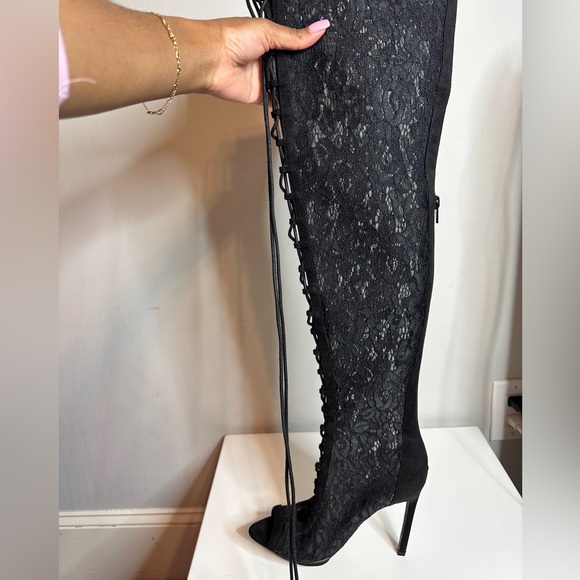 Lace Face Facts Thigh High Boot - Picture 9 of 11